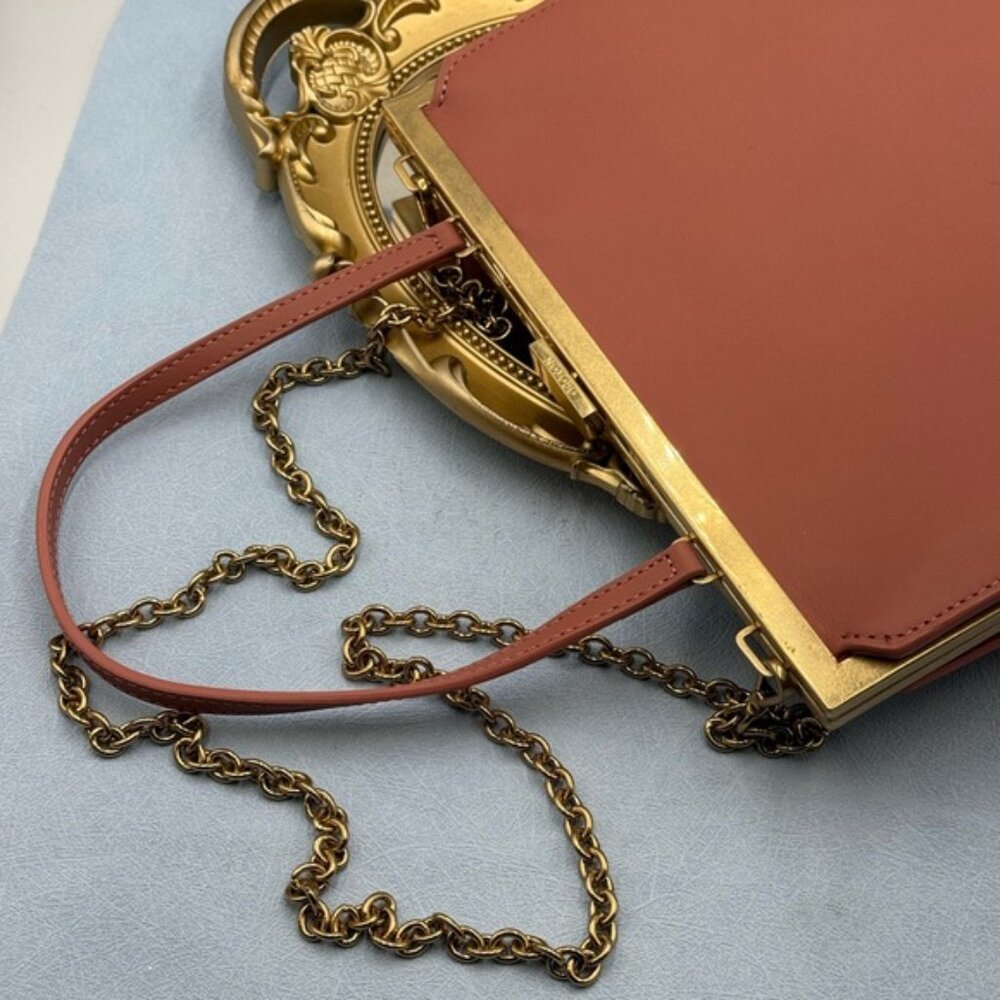 🆕 OROTON 🧿 NWOT Icon Frame Clutch, Rosewood Pink - Picture 10 of 16